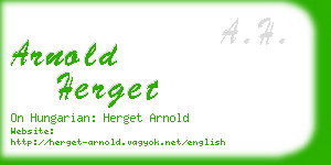 arnold herget business card